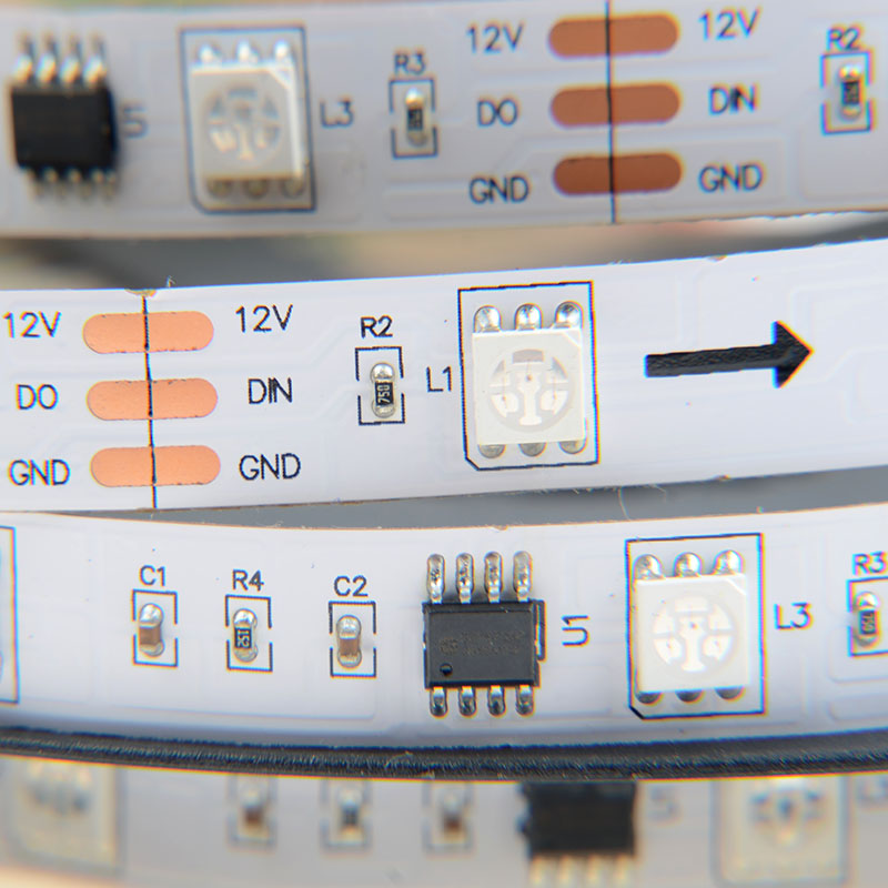WS2811 DC5/12V Programmable LED Strip Lights, Addressable Digital Full Color Chasing Flexible LED Strips, Outdoor Waterproof, 150LEDs 16.4ft Per Reel By Sale WS2811 DC5/12V Programmable LED Strip Lights, Addressable Digital Full Color Chasing Flexible LED Strips, Outdoor Waterproof, 150LEDs 16.4ft Per Reel By Sale